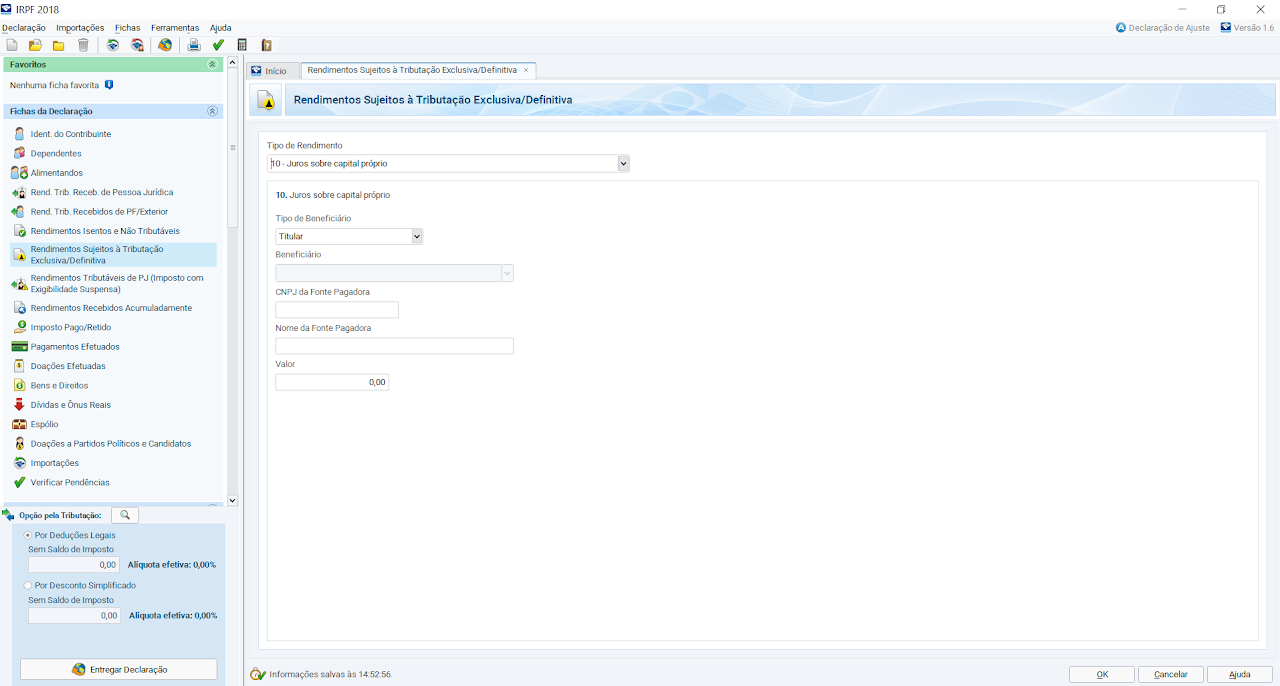 Como declarar JSCP no imposto de renda